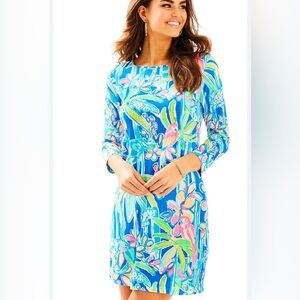 Lilly Pulitzer Marlowe Dress Pop Up Jungle Hoppin Size XXS Lapis Blue